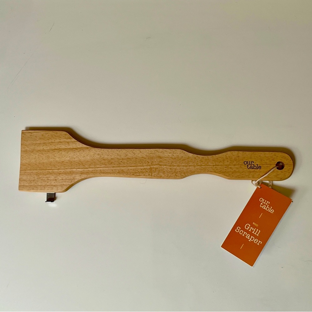 New Wooden Grill Scraper with Built-in Bottle Opener